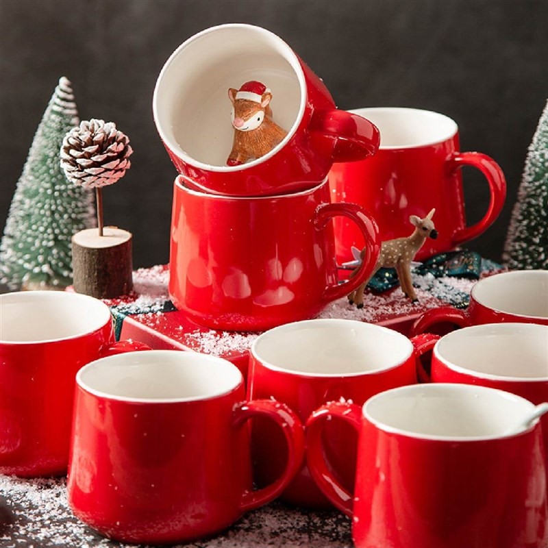 500pcs 3D Ceramic Mugs for Singapore Client Gifts;